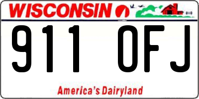 WI license plate 911OFJ