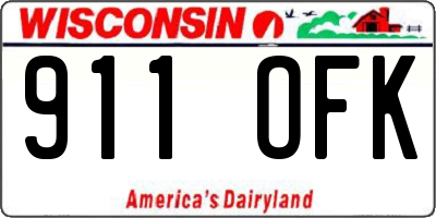 WI license plate 911OFK