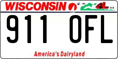 WI license plate 911OFL
