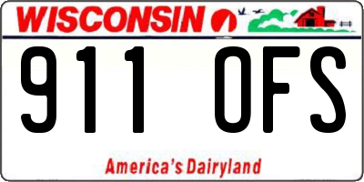 WI license plate 911OFS