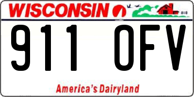 WI license plate 911OFV
