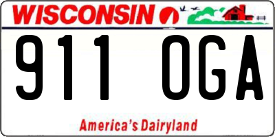 WI license plate 911OGA