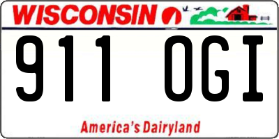 WI license plate 911OGI