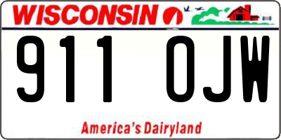 WI license plate 911OJW