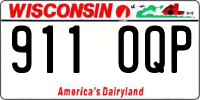 WI license plate 911OQP