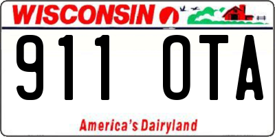 WI license plate 911OTA