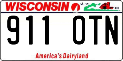 WI license plate 911OTN