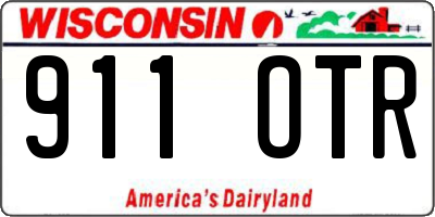 WI license plate 911OTR