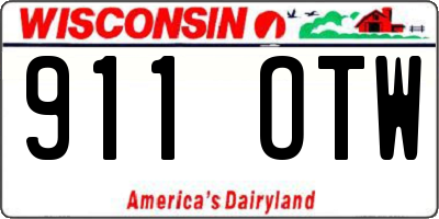 WI license plate 911OTW