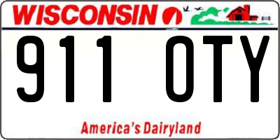 WI license plate 911OTY