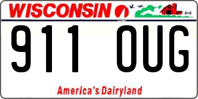 WI license plate 911OUG