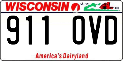 WI license plate 911OVD