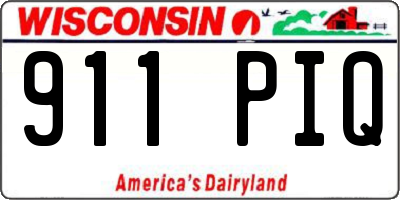 WI license plate 911PIQ