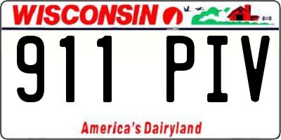 WI license plate 911PIV