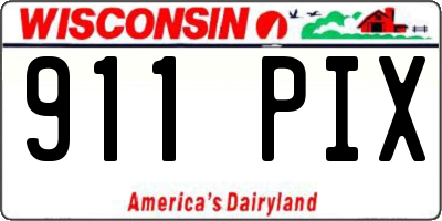 WI license plate 911PIX