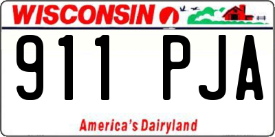 WI license plate 911PJA