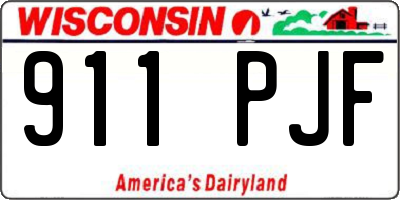 WI license plate 911PJF