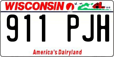 WI license plate 911PJH