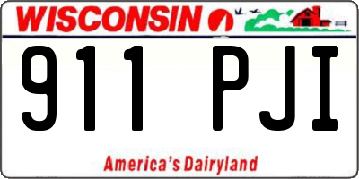 WI license plate 911PJI