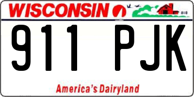 WI license plate 911PJK