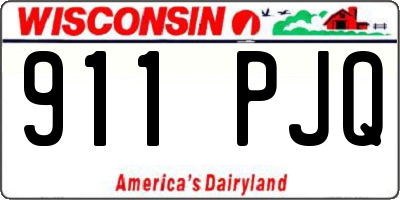 WI license plate 911PJQ