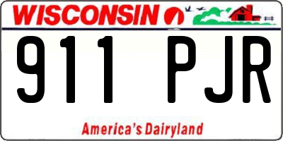 WI license plate 911PJR