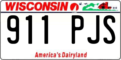 WI license plate 911PJS