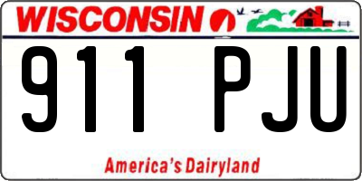 WI license plate 911PJU