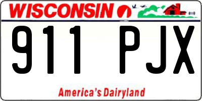 WI license plate 911PJX