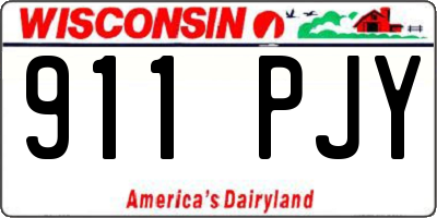 WI license plate 911PJY