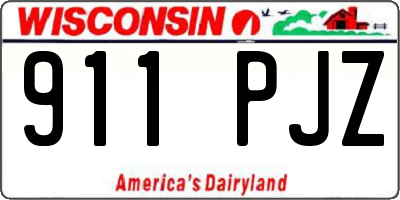 WI license plate 911PJZ
