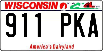 WI license plate 911PKA