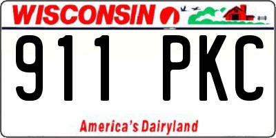 WI license plate 911PKC