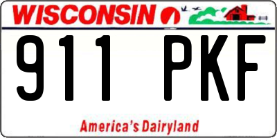 WI license plate 911PKF