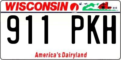 WI license plate 911PKH