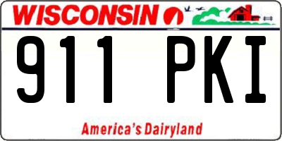 WI license plate 911PKI