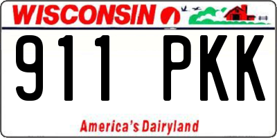 WI license plate 911PKK
