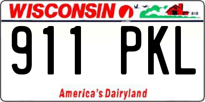 WI license plate 911PKL