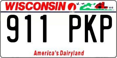 WI license plate 911PKP