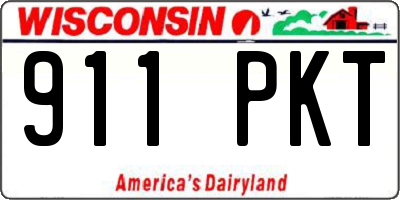 WI license plate 911PKT