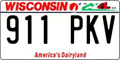 WI license plate 911PKV