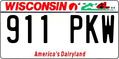 WI license plate 911PKW