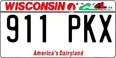 WI license plate 911PKX