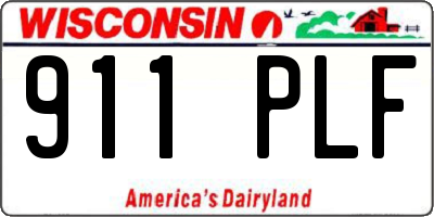 WI license plate 911PLF