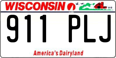 WI license plate 911PLJ