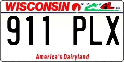 WI license plate 911PLX