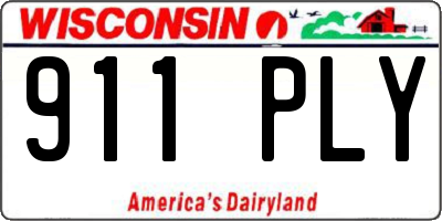 WI license plate 911PLY
