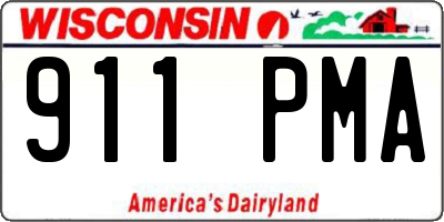 WI license plate 911PMA