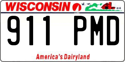 WI license plate 911PMD