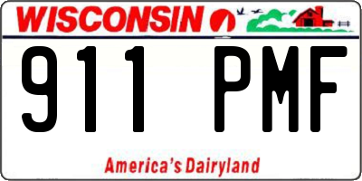 WI license plate 911PMF